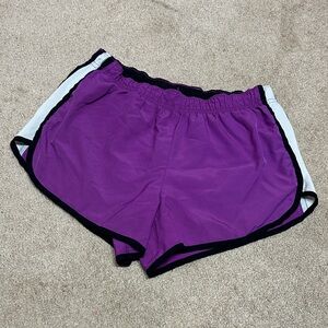 Under Armour Women's Purple and White Athletic Shorts